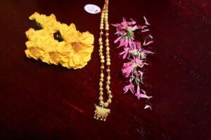 Gold & Pink Beads with Beautiful Pendant Thusi