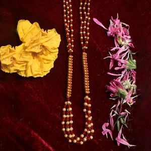 Long Layered Red and Gold Combination Thusi