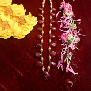 Ruby Tourmaline & Gold Beads Thusi