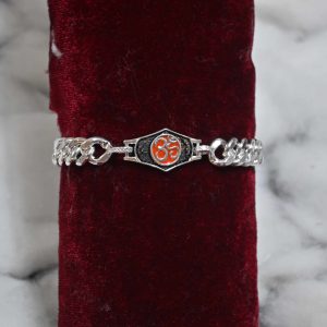 Om Kadhi Bold Silver Bracelet