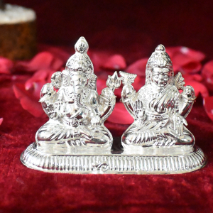Ganapati Lakshmi Silver Murti