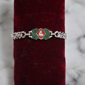 Vighnaharta Silver Bracelet