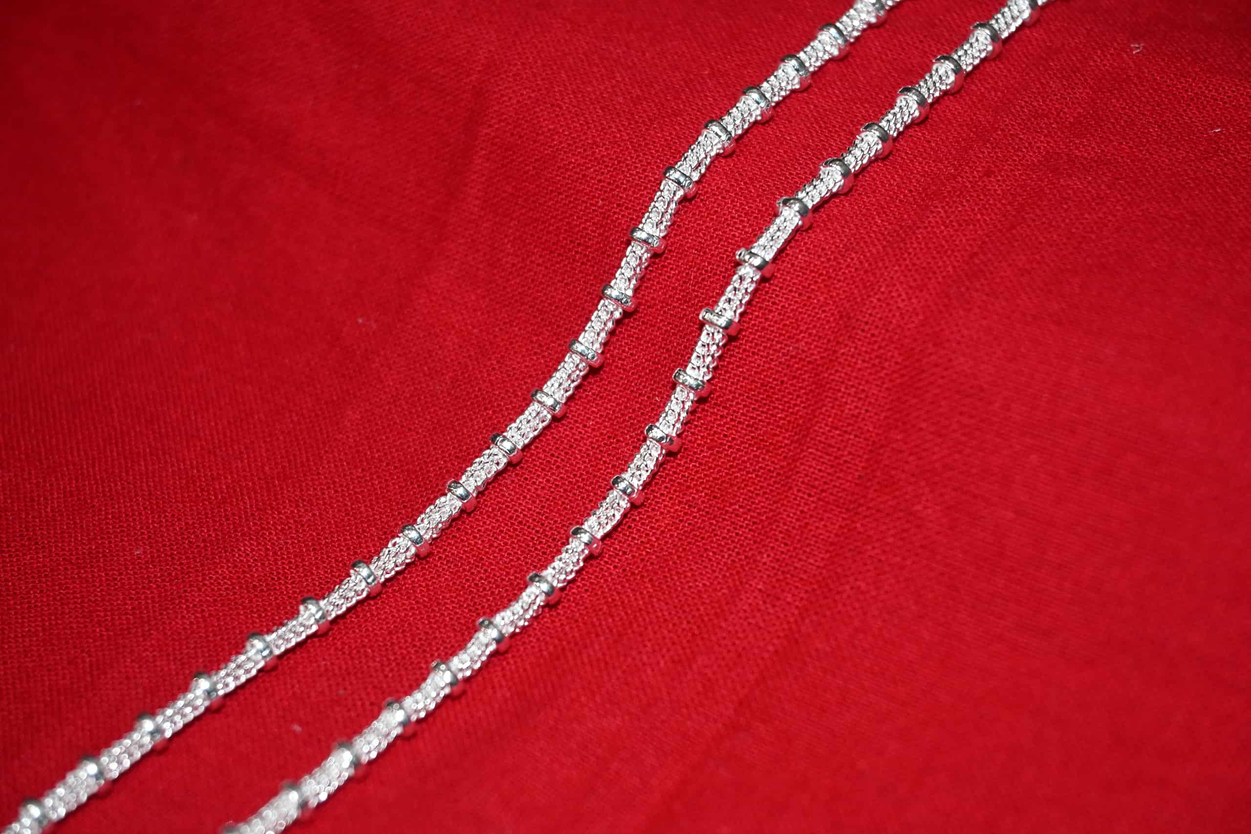 Bold Dots Silver Statement Chain