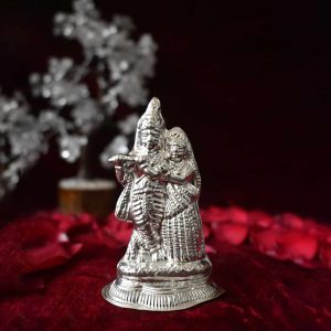 Radha Krishna Pokal Silver Murti