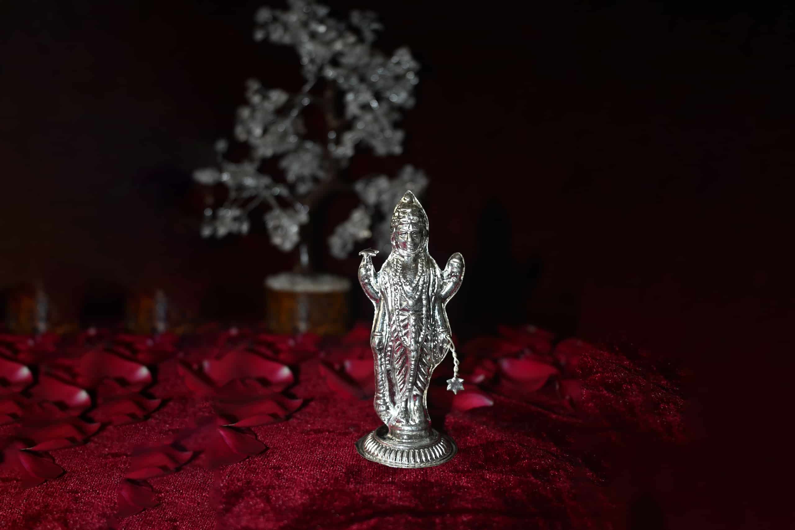 Lord Vishnu Pokal Silver Murti - Image 2