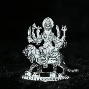 Maa Durga Solid Silver Murti
