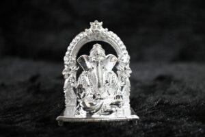 Divine Ganesha Silver Solid Murti