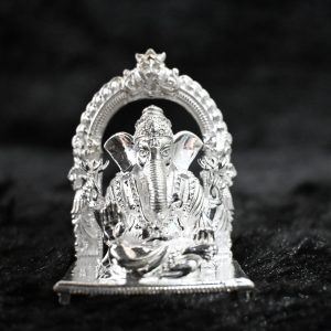 Divine Ganesha Silver Solid Murti