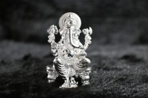Royal Silver Ganesha Murti