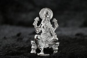 Shubh Asan Lakshmi Silver Murti