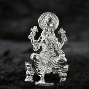Shubh Asan Lakshmi Silver Murti