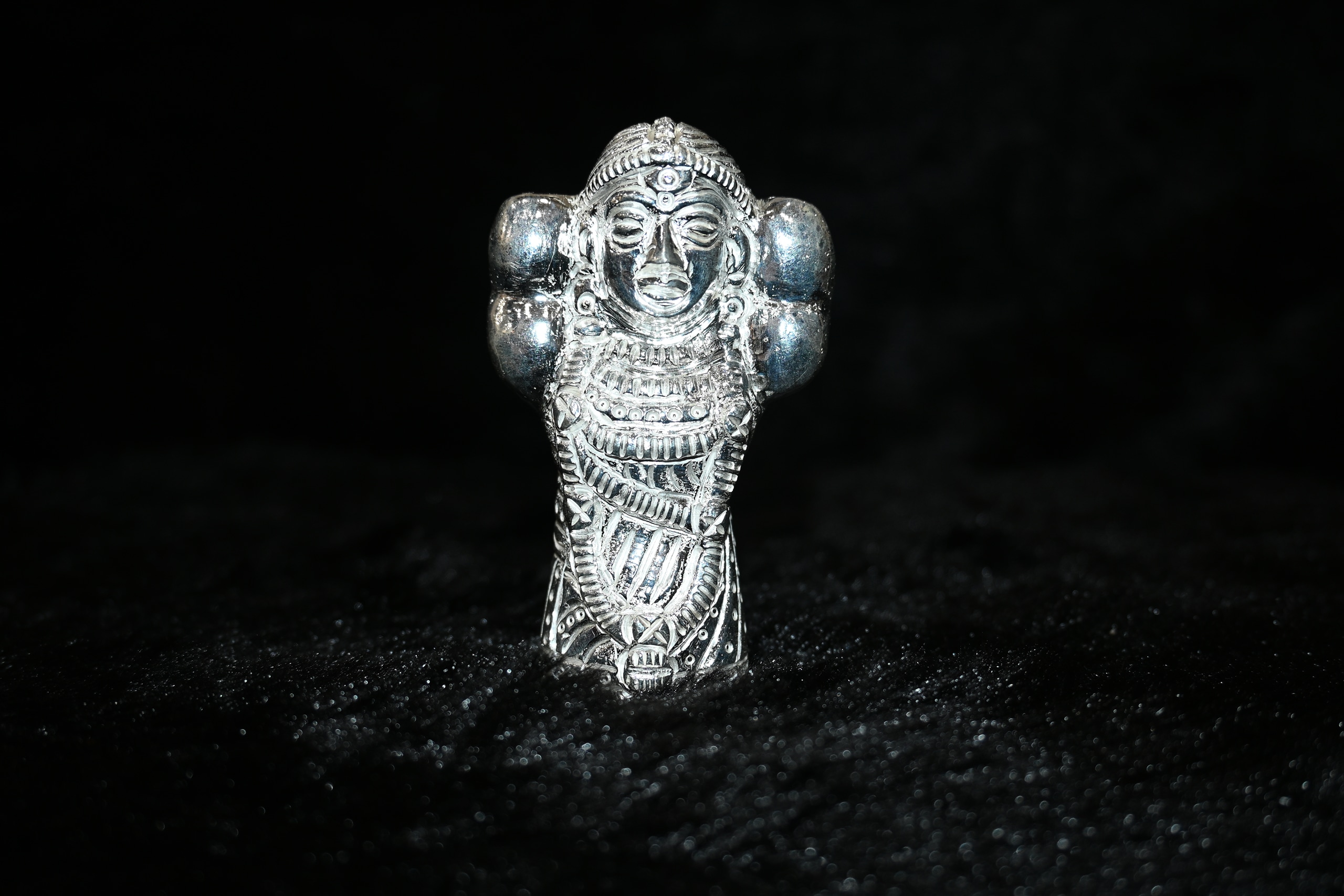 Silver Solid Mahalaxmi Murti