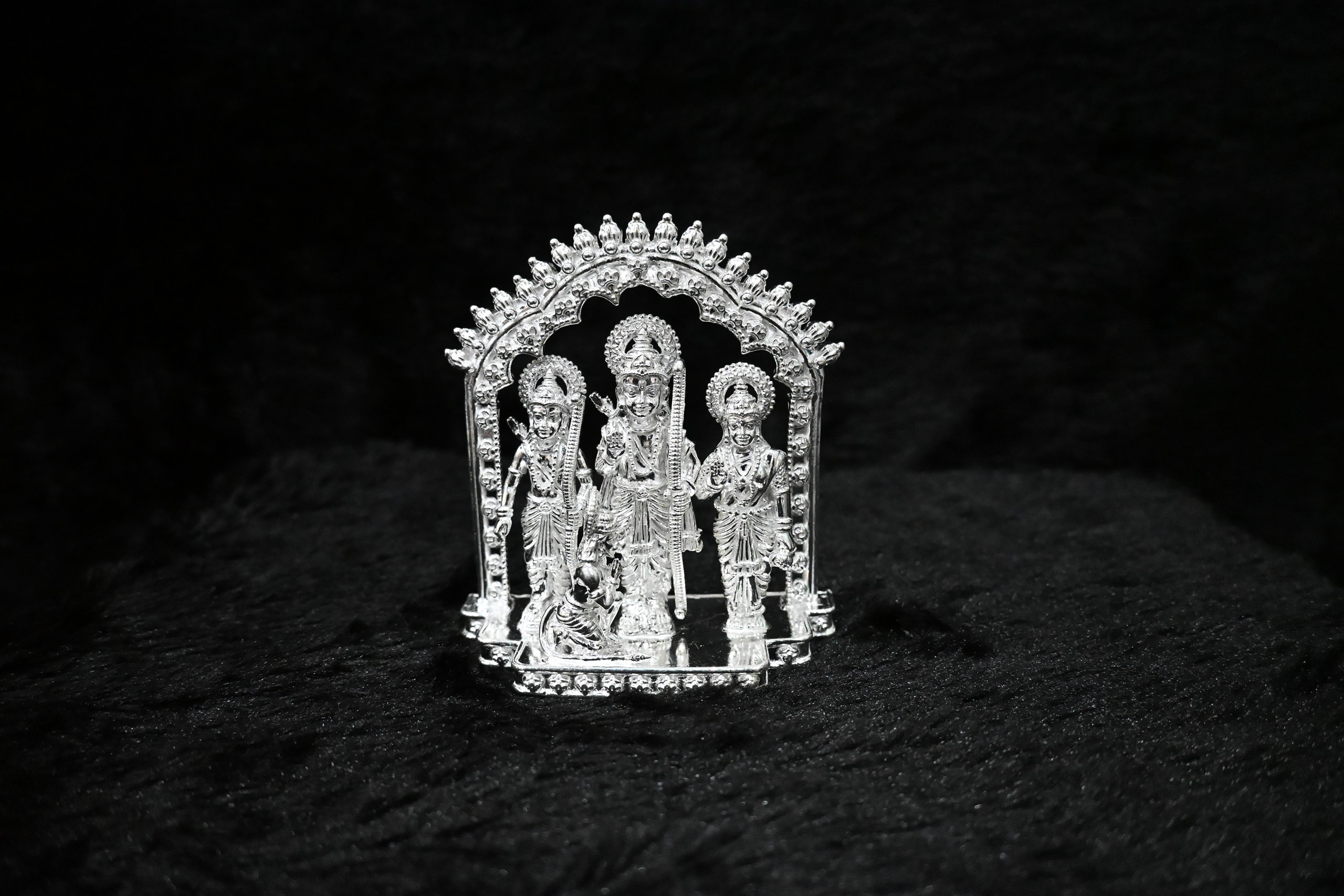 Silver Solid Ram Darbar Murti