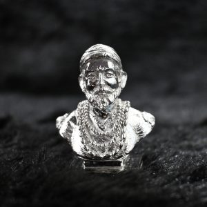 Chatrapati Shivaji Maharaj Silver Solid Murti