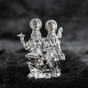 Silver Vishnu Laxmi Murti