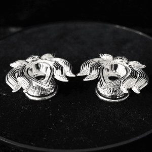 Silver Lotus Design Diya