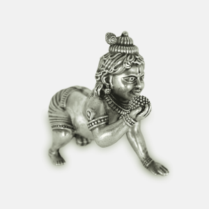 Laddu Gopal Solid Silver Murti
