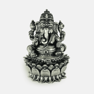 Lotus Seated Ganesha Murti